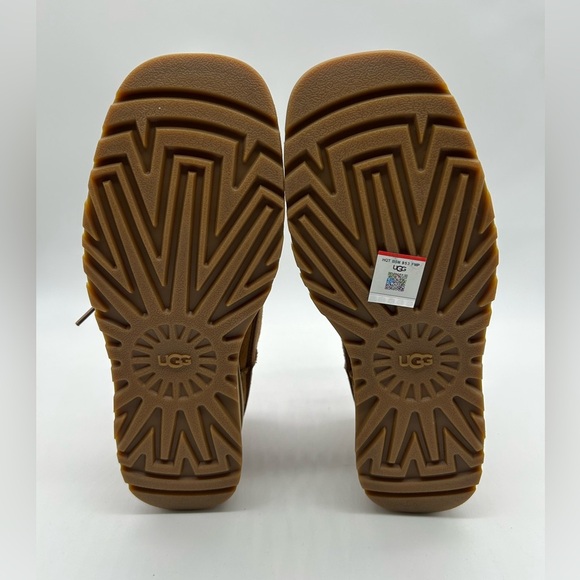 UGG Women’s Suede Platform Oxford Shoes – Chestnut Brown New Without Box - Picture 9 of 12